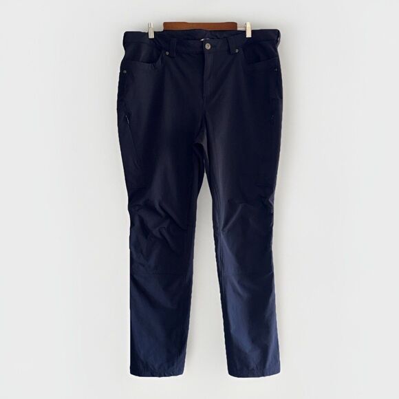 Duluth Trading Flexpedition Pant Slim Leg Hiking Blue Outdoor Plus 18 X 31 Nylon - Picture 1 of 16